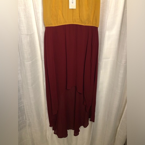 BLVD Mustard Asymmetrical Dress size Large NWT - Picture 9 of 15